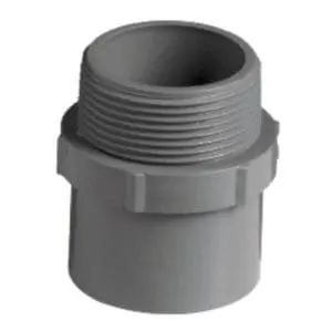 PVC Pool Adaptor Grey Male 1 1/2x50mm