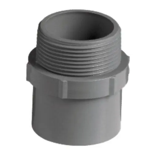 PVC Pool Adaptor Grey Male 1 1/2x50mm