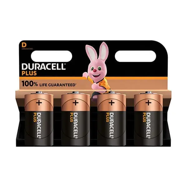 Duracell Batteries D (4 Pack)