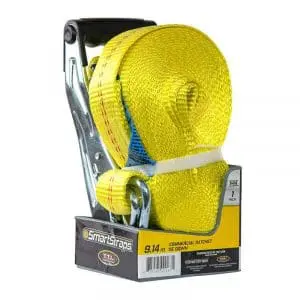 Ratchet Tie Down & Hook Keeper Yellow (9m)