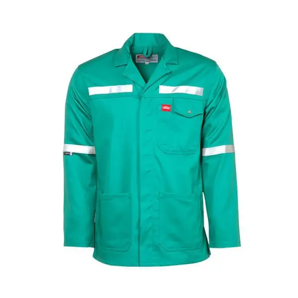 Jonsson Flame Retardant Reflective Work Jacket - Fern Green