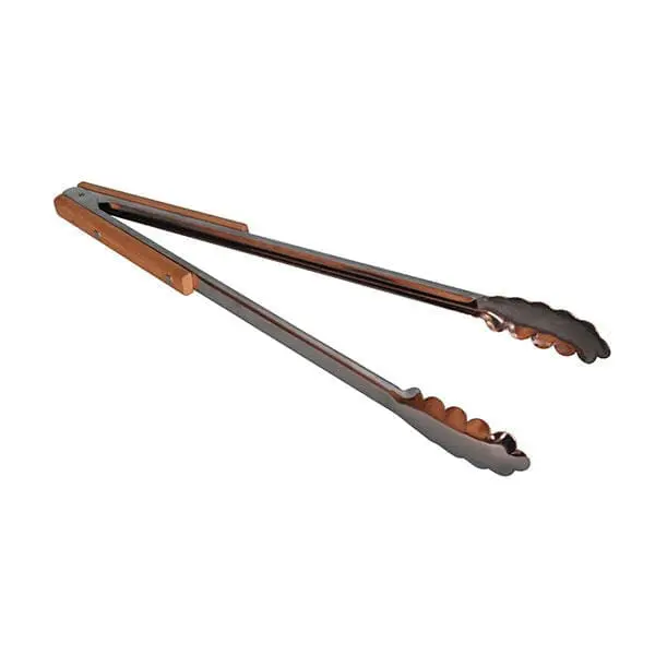Braai Tong Stainless Steel & Wood (400mm)