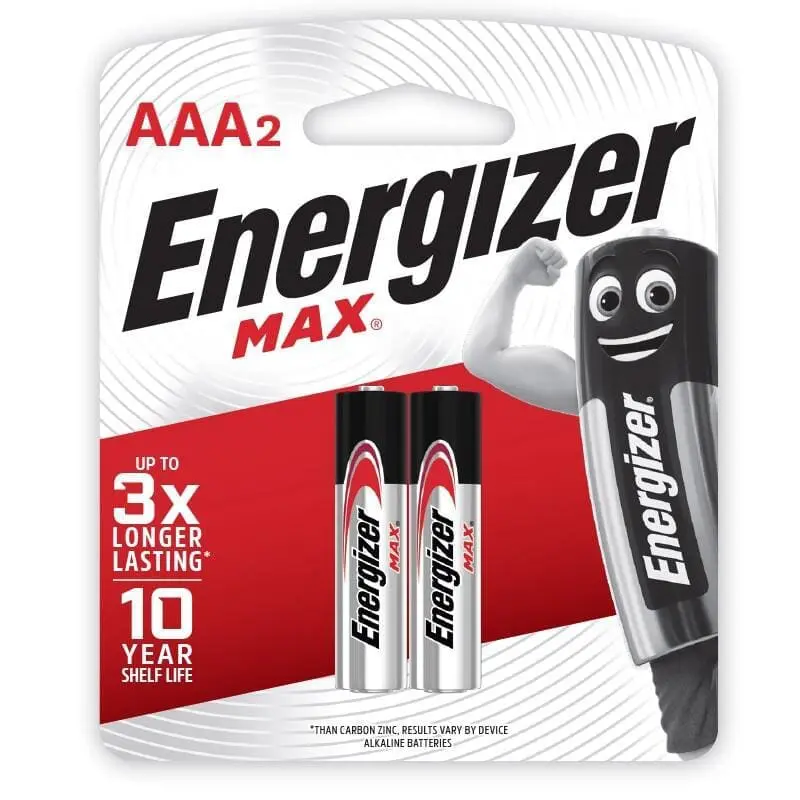 Energizer Battery Max AAA (2 Pack)
