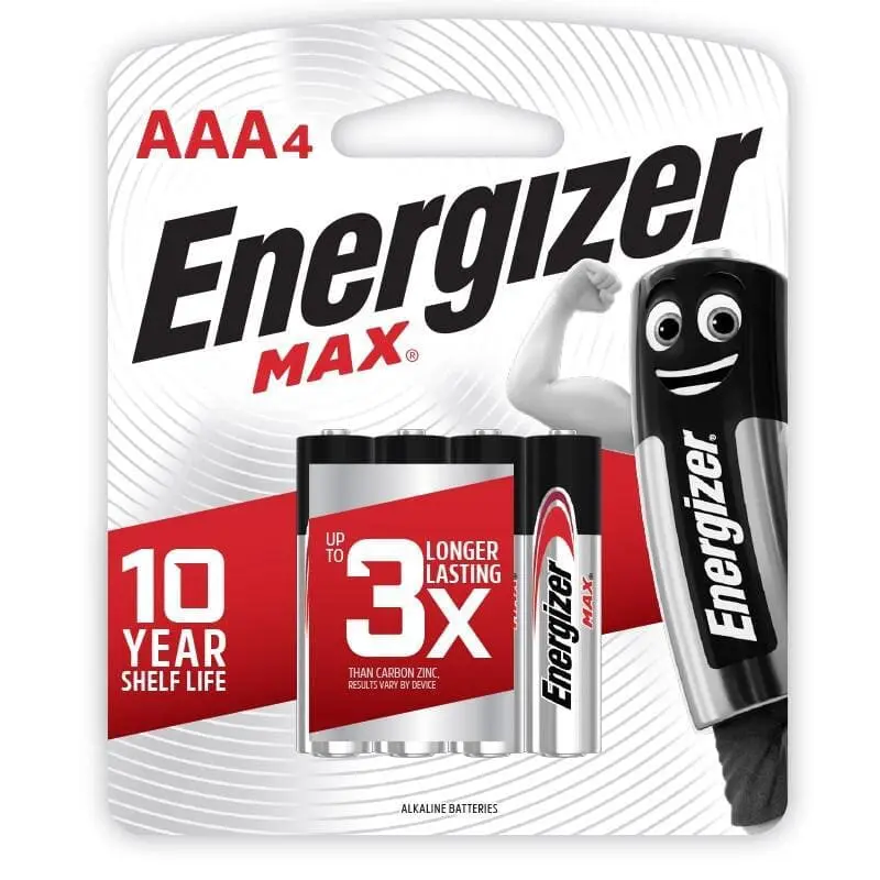 Energizer Battery Max AAA (4 Pack)