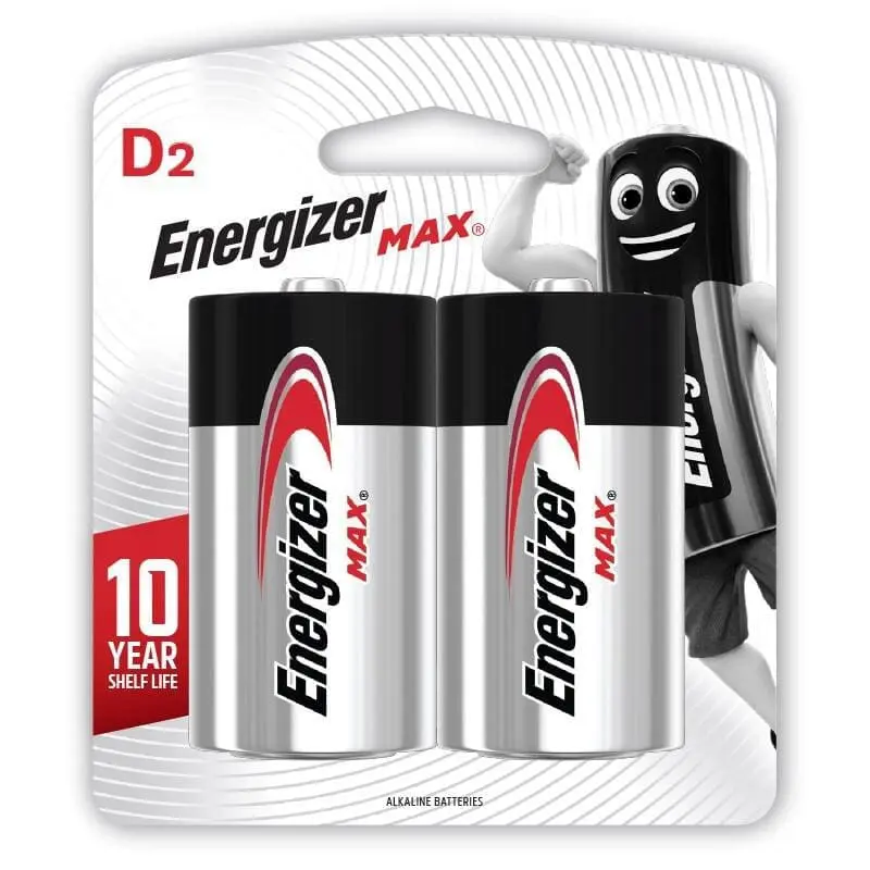 Energizer Battery Max D (2 Pack)