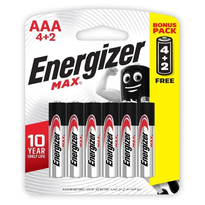 Energizer Battery Max AAA (6 Pack)