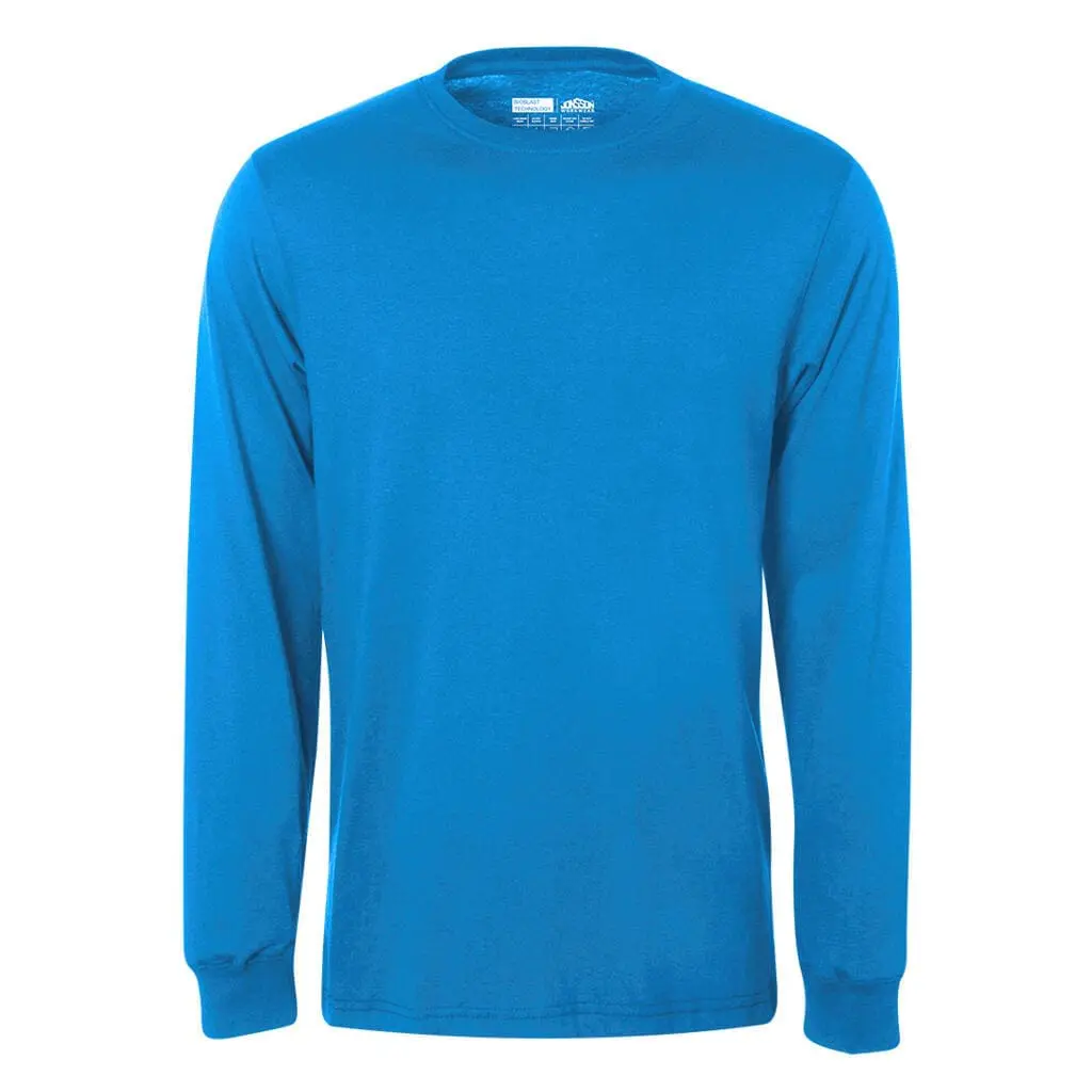 Jonsson 100% Cotton Long Sleeve Tee Shirt - Blue