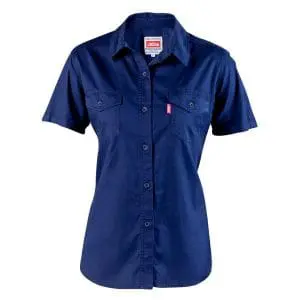 Jonsson 100% Cotton Women's Short Sleeve Shirt - Navy