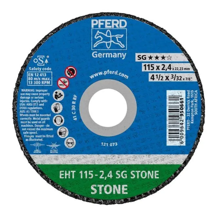 Pferd Cutting Disc Stone SG Flat 115mm