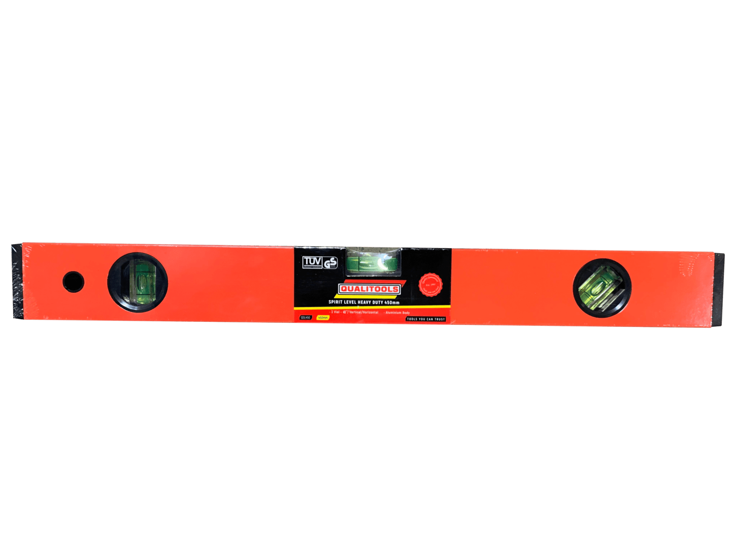 Qualitools Heavy Duty Spirit Level 450mm