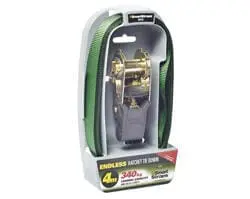 Ratchet Tie Down End Pad_Green_4m (Smart Straps)