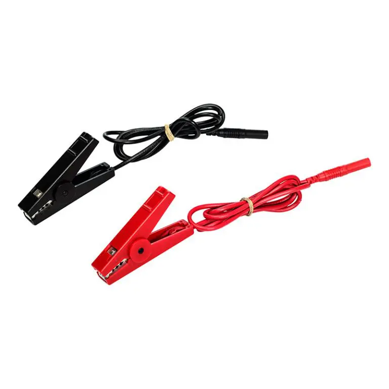 Battery Clips with Leads (Red and Black)