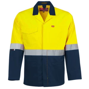 Jonsson Two Tone Reflective Work Jacket â€“ Navy/Yellow