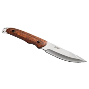 Satin blade pakkawood handle