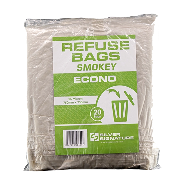 Smokey Econo Refuse Bags - 25 Micron (Silver Signature)