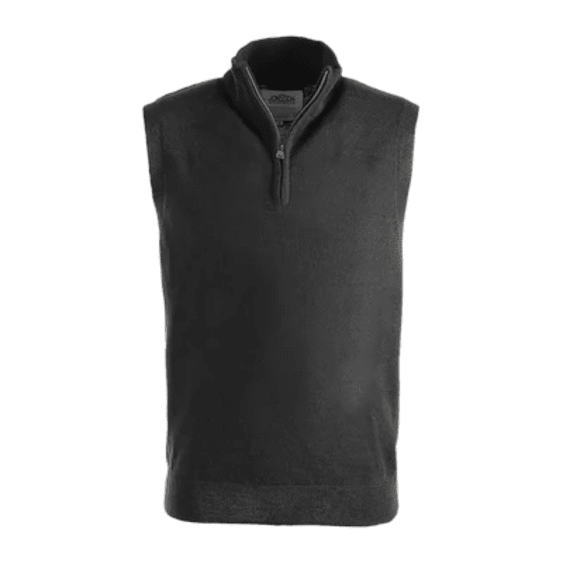 【New】Deuxieme Classe Sleeveless Pullover Jonsson 1/4 Zip Sleeveless Pullover - Charcoal - OBARO Online